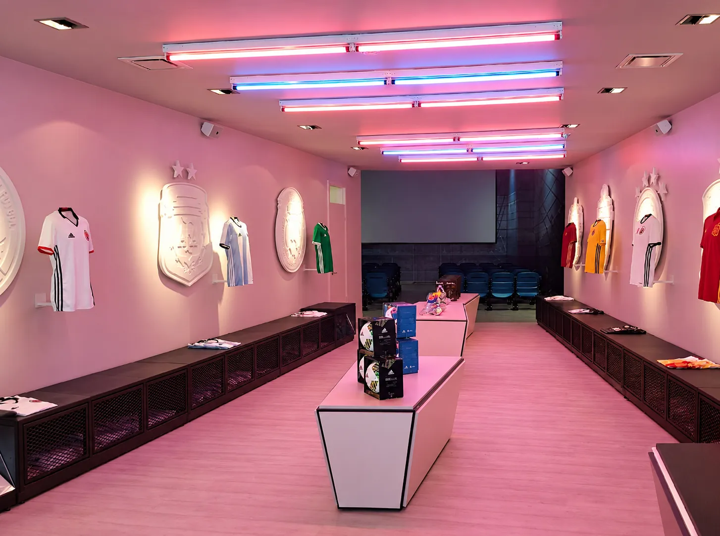 Adidas — showroom with jersey displays