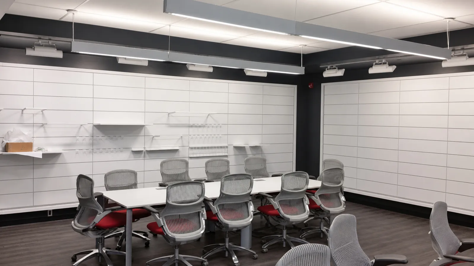 Adidas — boardroom with white millwork wall