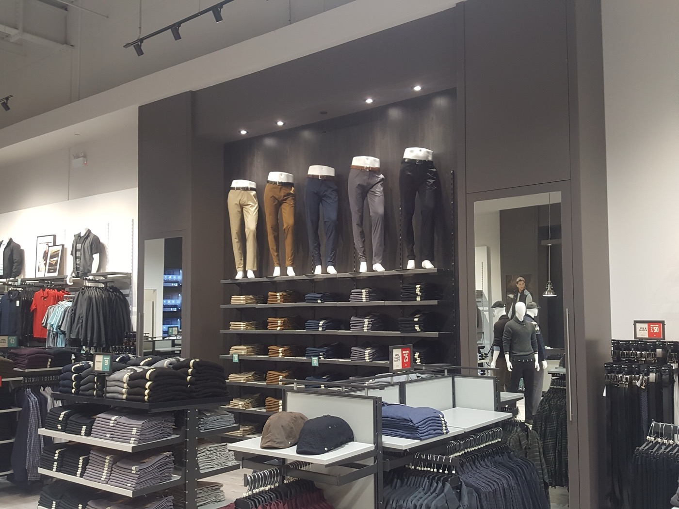 Feature display wall — pants display