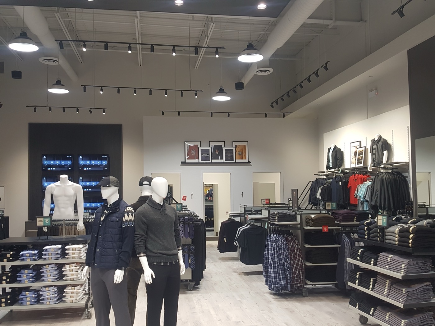 Interior — mannequins and clothing displays
