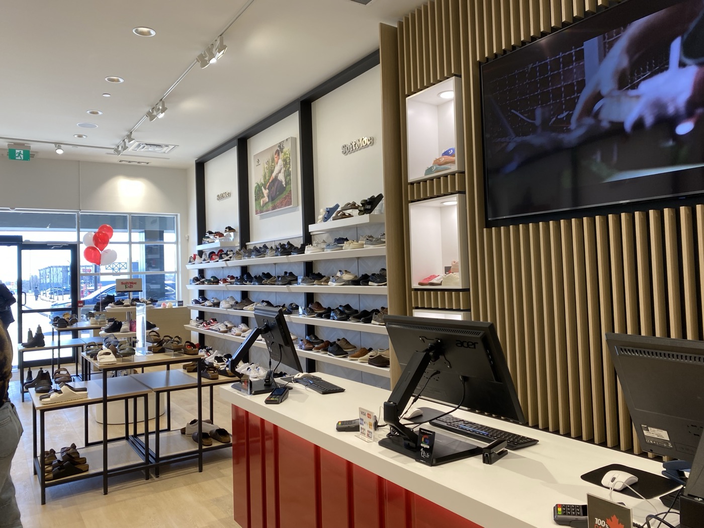 Store interior — POS counter and entrance view